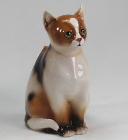 Porte-brosse de toilette chat tricolore