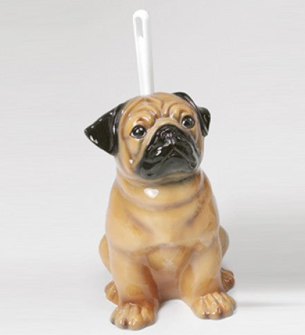 Pug toilet brush holder