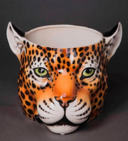 leopard plant pot Plant pot holder – Ceramiche Il Gattopardo
