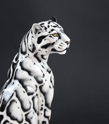 Leopardo nebuloso black white bocca chiusa cm 88