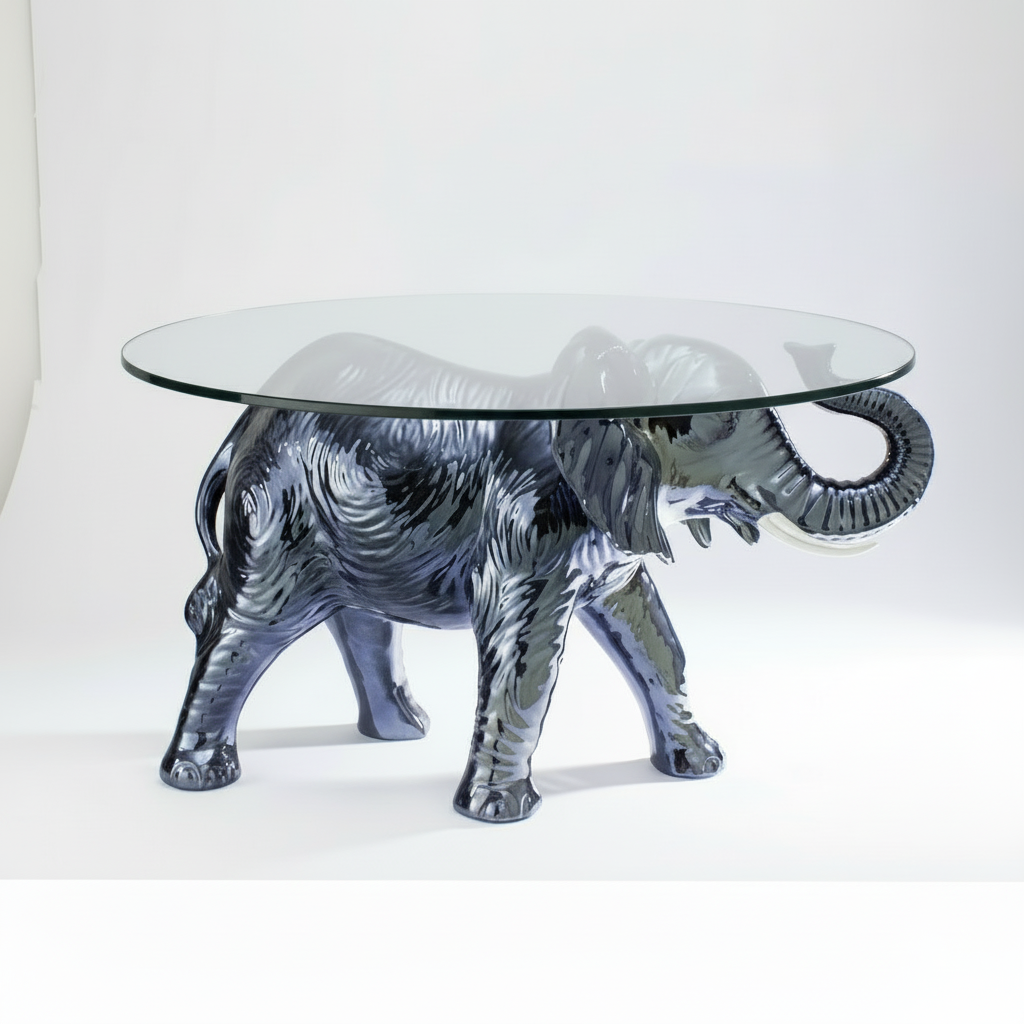 Black elephant mirror