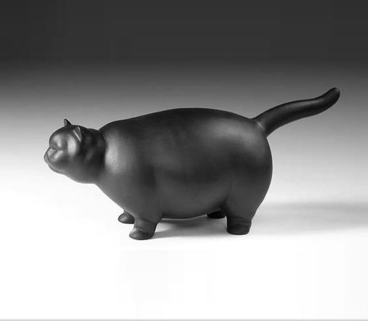 Gatto "gordo" nero opaco