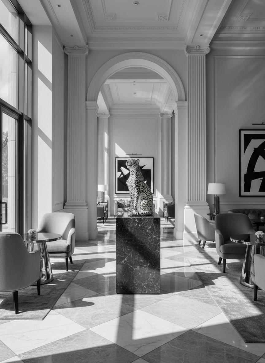 Ghepardo platino e swarovski