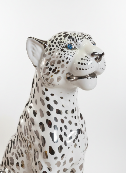 Ghepardo platino e swarovski